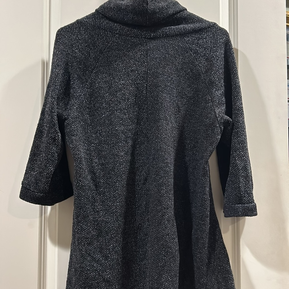 Misia womens cowl neck pullover sweater 3/4 sleeves asymmetrical hem size XL - Picture 8 of 8